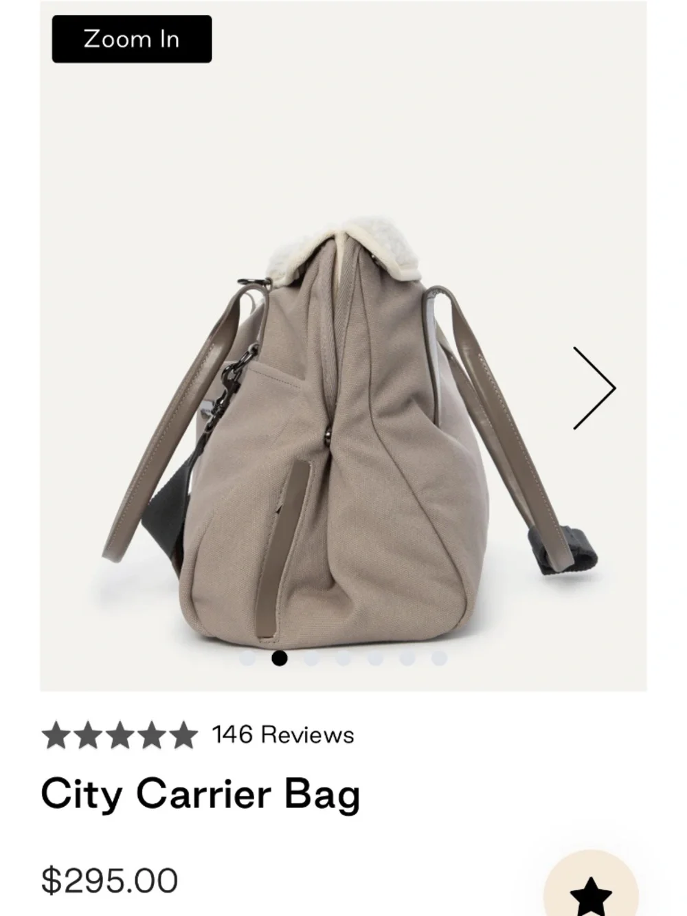 Marc Jacobs Navy & Taupe Sherpa-Lined Pet Carrier